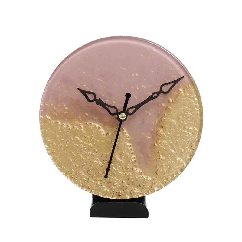 Ryan Glass Embossed Table Clock media 3