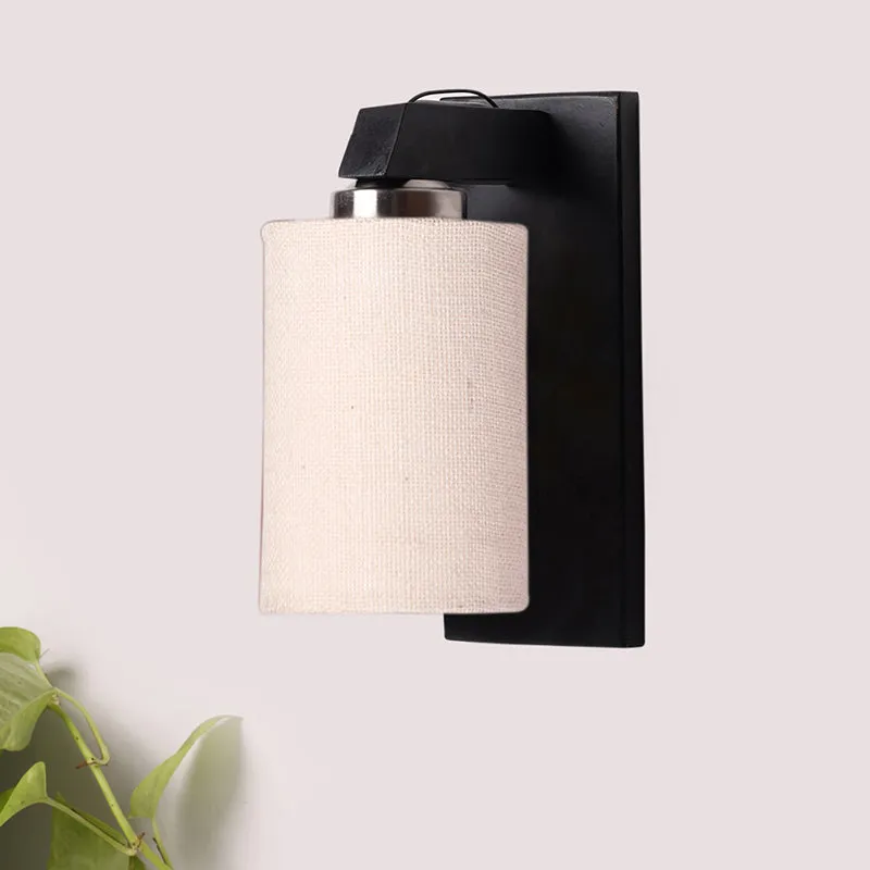 Eyrie Glow Jute & Wooden Wall Lamp - Beige media 3