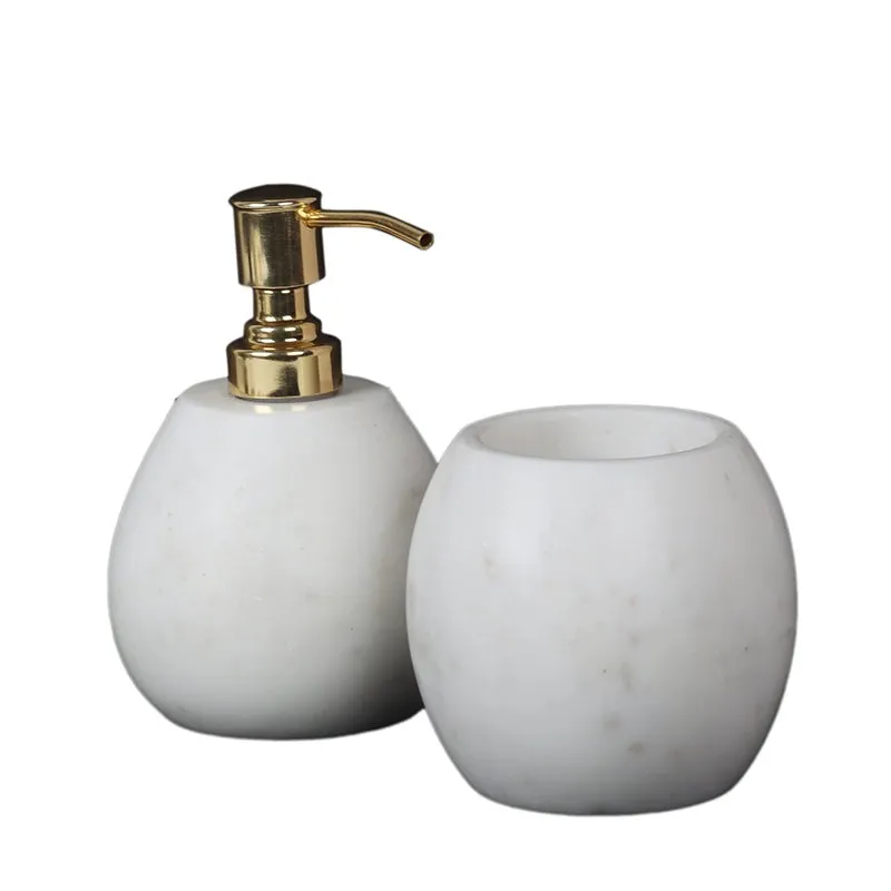 Sofi Marble Bathroom Set (Gold) - Two Piece Set media 4