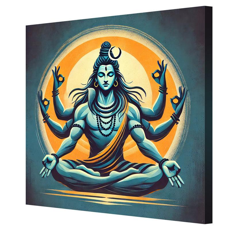 Vishwaroopa Shiva Wall Painting media 5