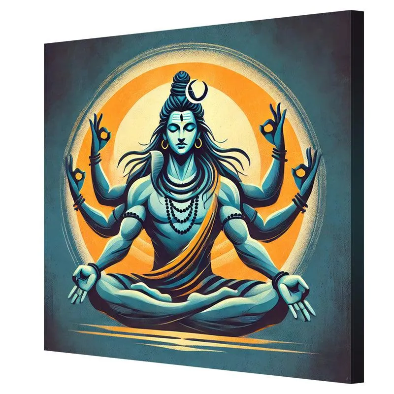 Vishwaroopa Shiva Wall Painting media 5