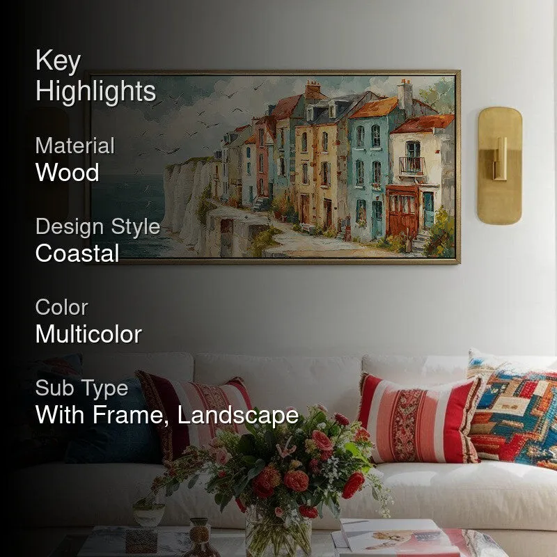 European Seaside Cliff Scene Wall Art media 2