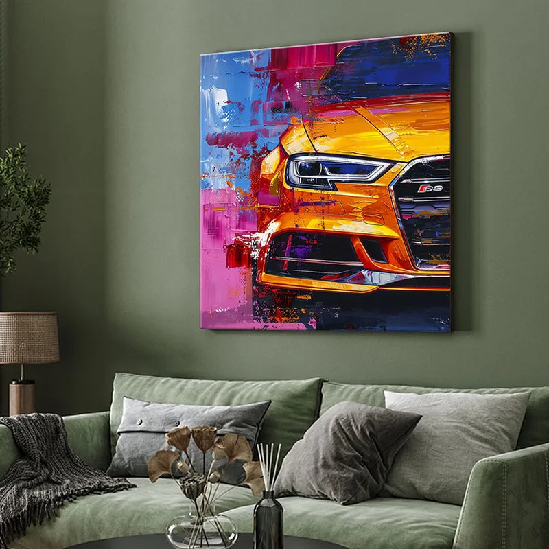 Vintage Car Wall Painting media 4