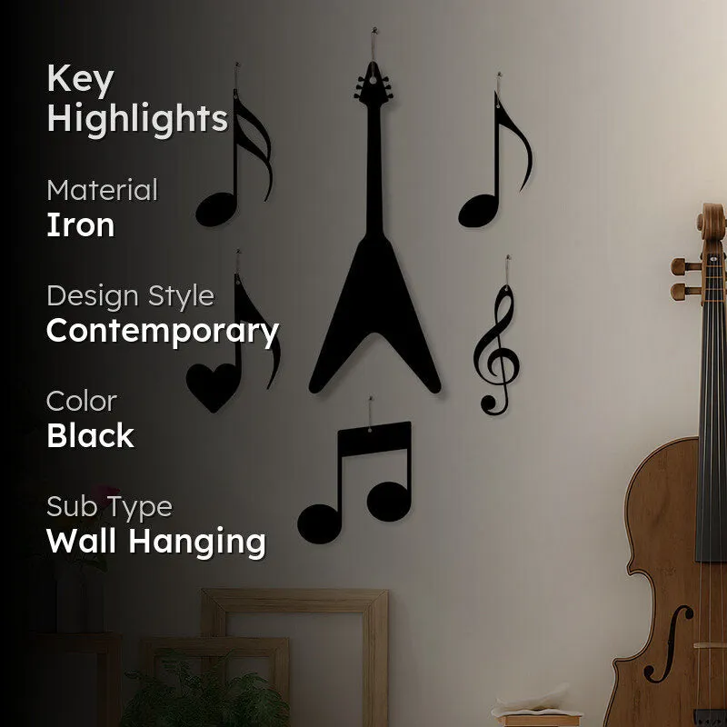 Guitar Notes III Iron Wall Accent - Set Of Six media 2