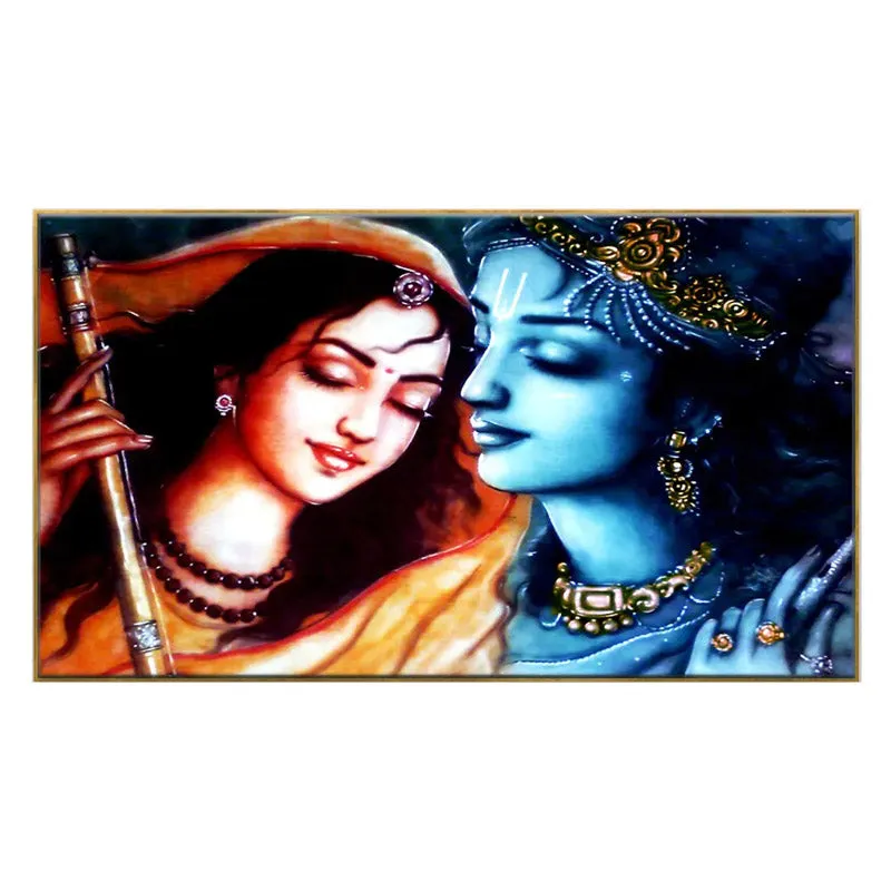 Krishna Meerabhai Charm Canvas Wall Painting media 3