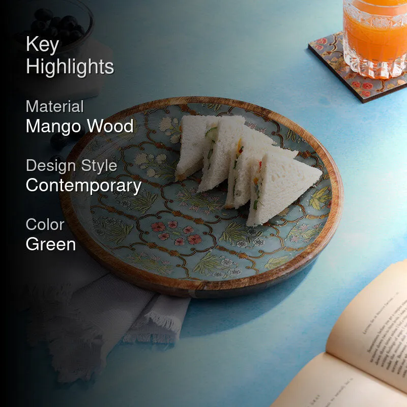 Fleur Jharokha Mango Wood Platter media 2
