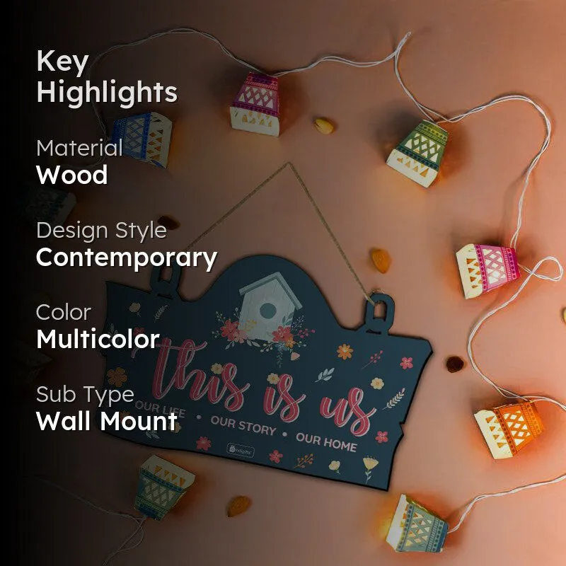 This Is Us Wooden Wall Accent With Lights - Two Piece Set media 2