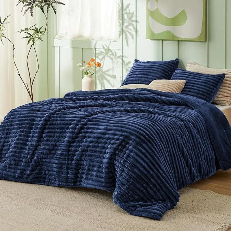 SleepScape Faux Fabric Blanket (Blue)- 300 GSM media 4