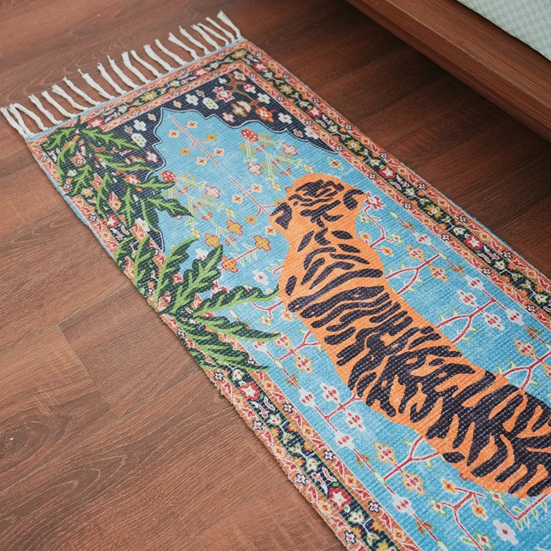 Imperial Tiger Cotton Runner Rug media 3