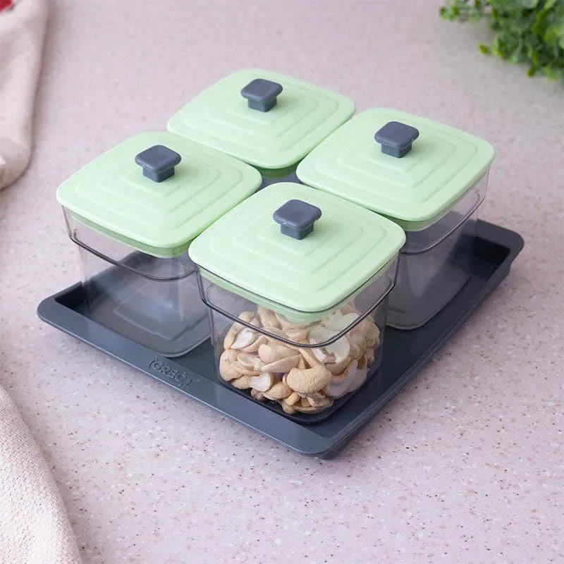 Smart Store Mint Square Jar (250 ML) - Set Of Five media 1