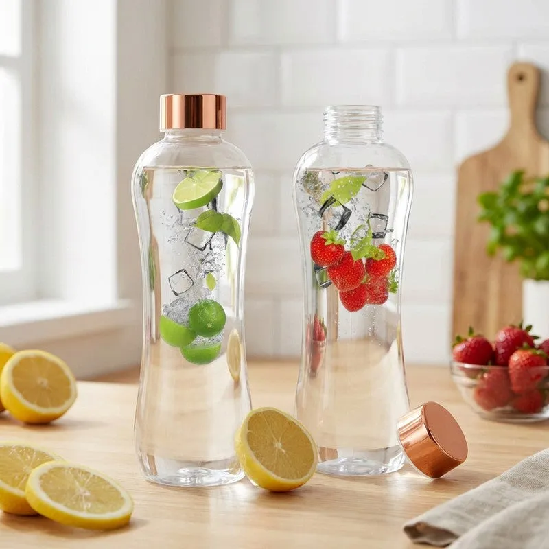 Rioware Quiet Flow Water Bottle (Copper, Green, 1000 mL Each) - Set Of Two media 1