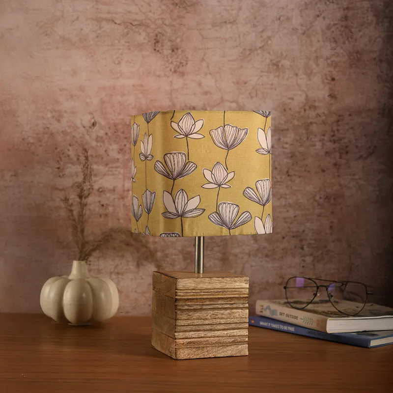 Flora Cube Fabric Table Lamp - Yellow media 2