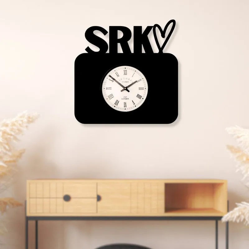 SRK Love Steel Analog Wall Clock - Black media 3