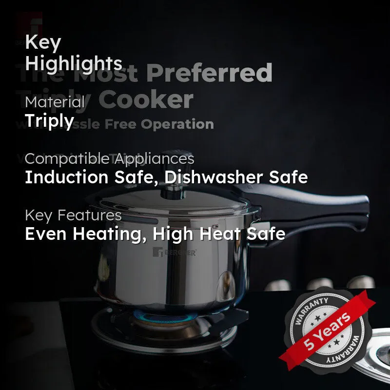 Bergner Induction Safe Pressure Cooker - 2000 ml/14 Inches media 2