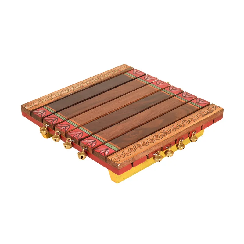 Nelena Handcrafted Wooden Pooja Chowki media 5