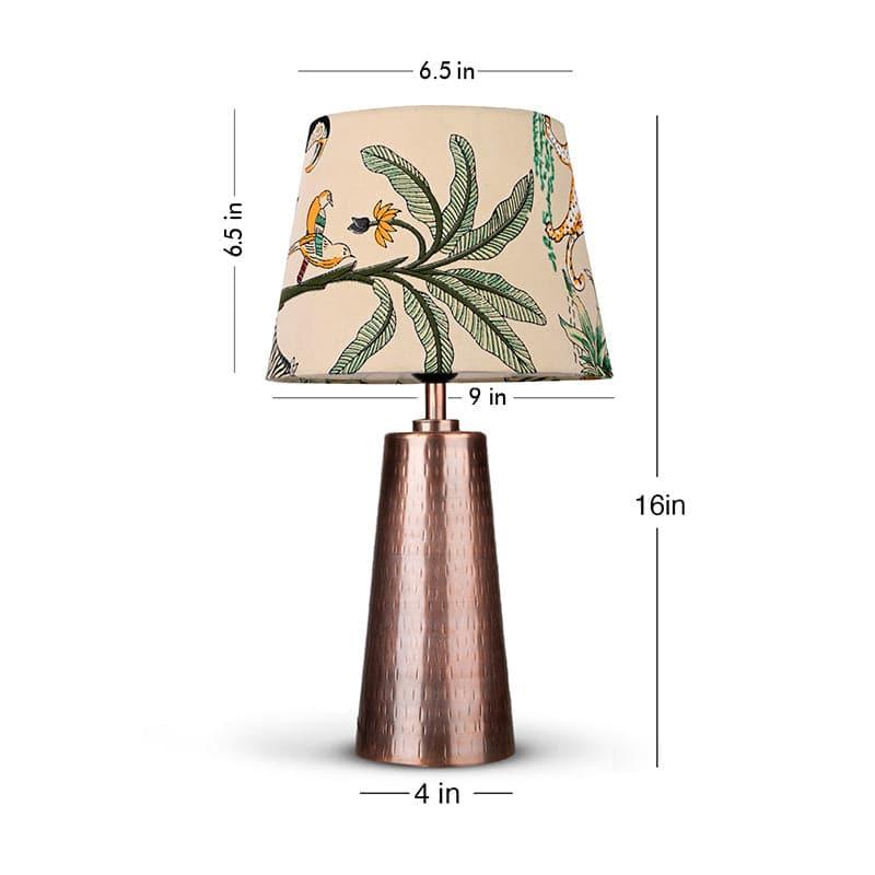 Cassius Etched Copper Fabric Table Lamp - Multicolor image 4