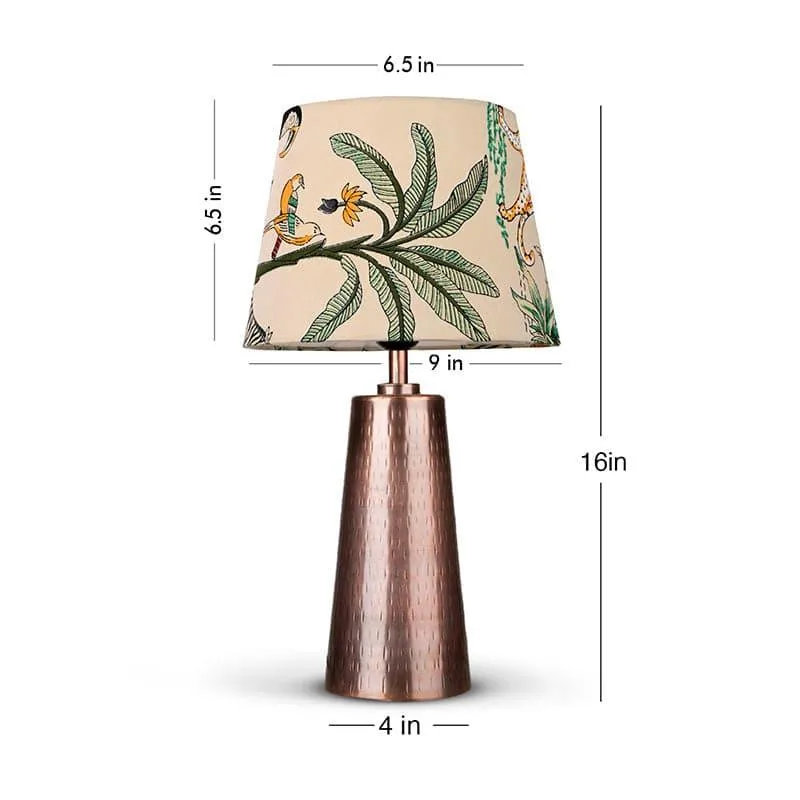 Cassius Etched Copper Fabric Table Lamp - Multicolor media 4