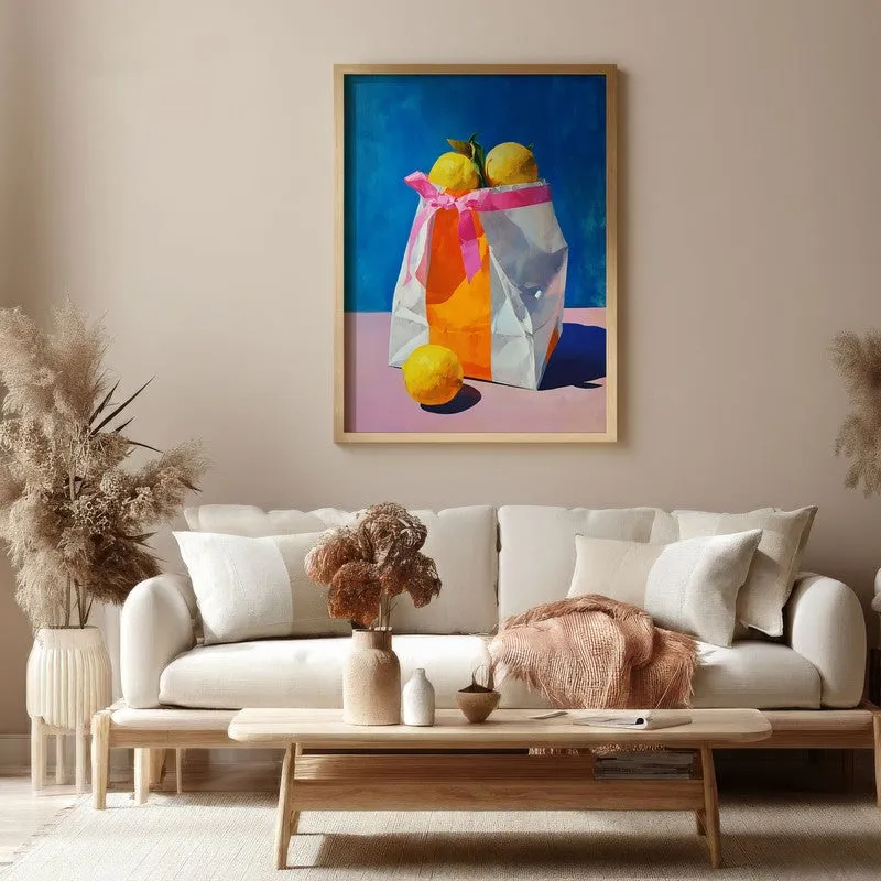 Luneth Canvas Wall Painting With Brown Frame media 4