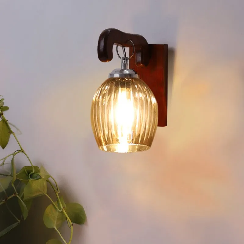 Vintage Glow Wavy Glass Wall Lamp media 4