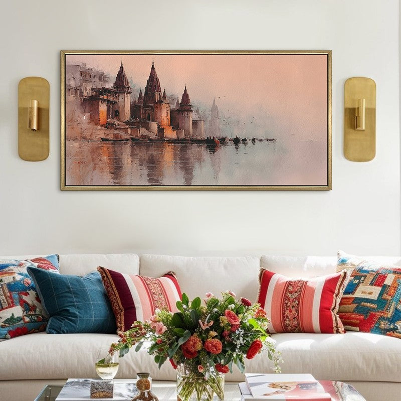 Blush Hour at the Ghats Wall Art media 3