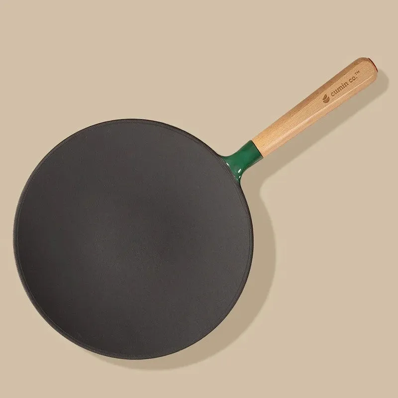 Cumin Co Enamel Cast Iron Roti Tawa - Green media 3