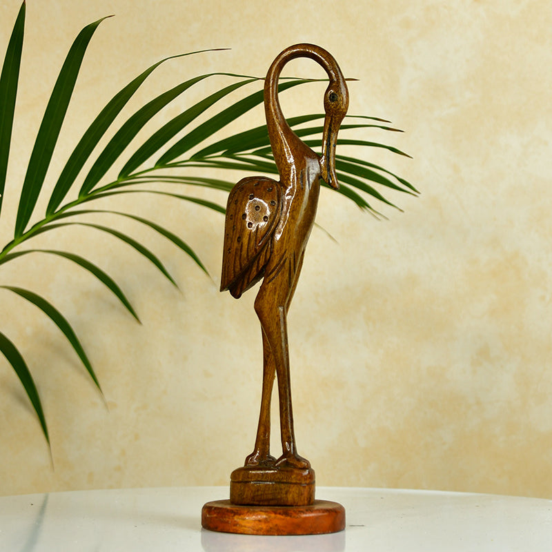 Timber Crane Wood Showpiece