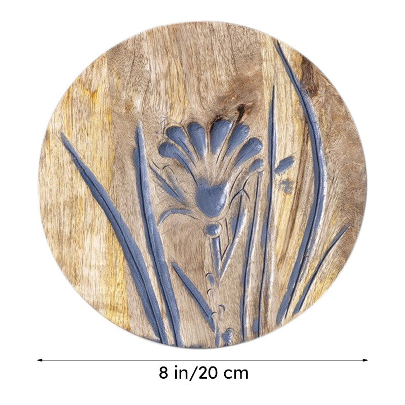 Blue Flora Wooden Wall Plate media 7