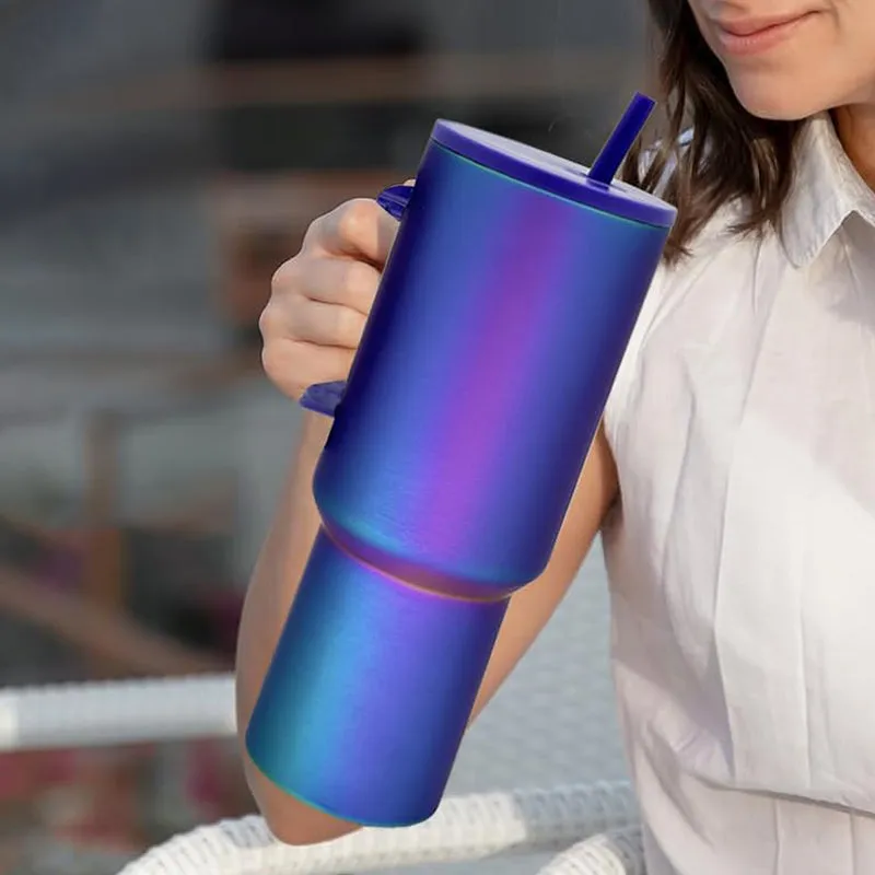Mirage Luxe Stainless Steel Tumbler (1200 ML) - Blue media 6