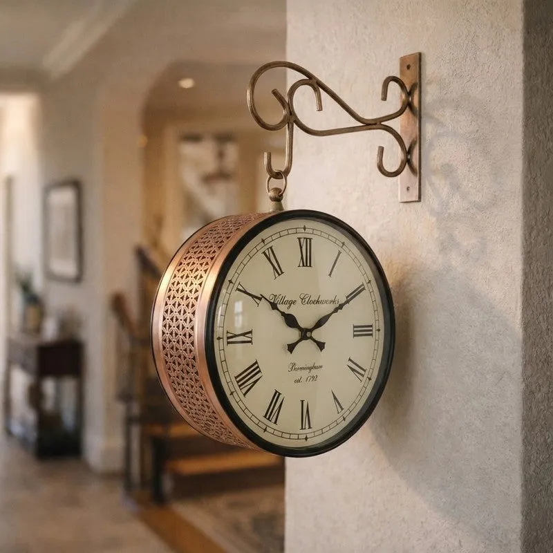 Classic Chrono Iron Wall Clock media 1