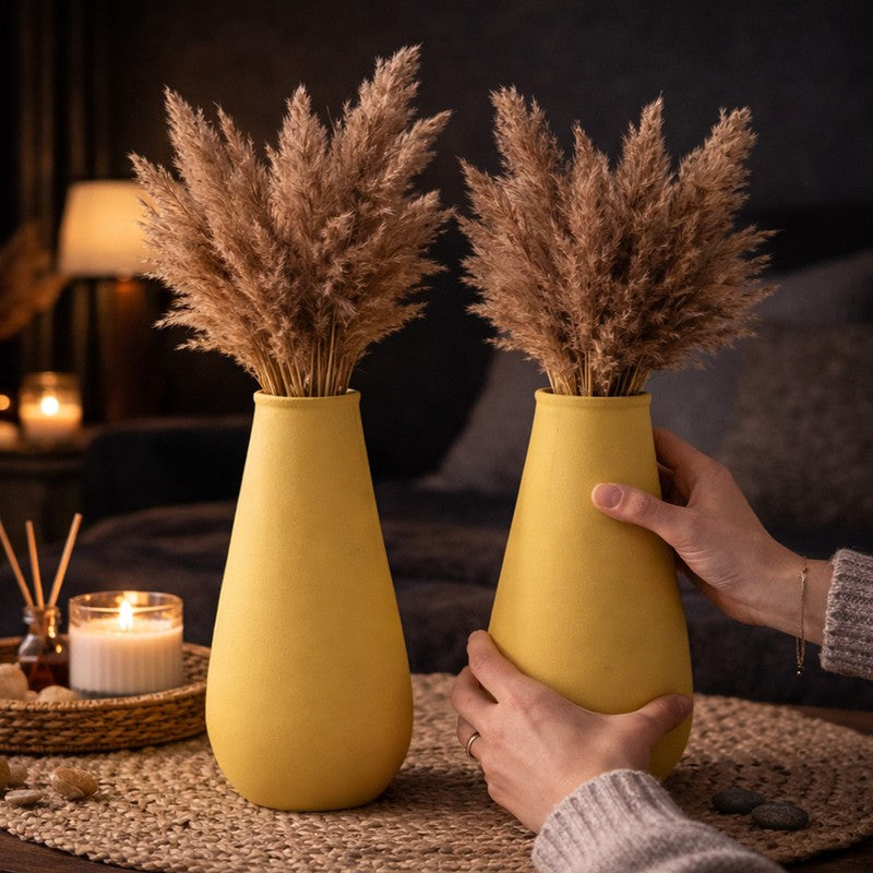 Celestial Curve Vase (Yellow) - Set of Two media 5