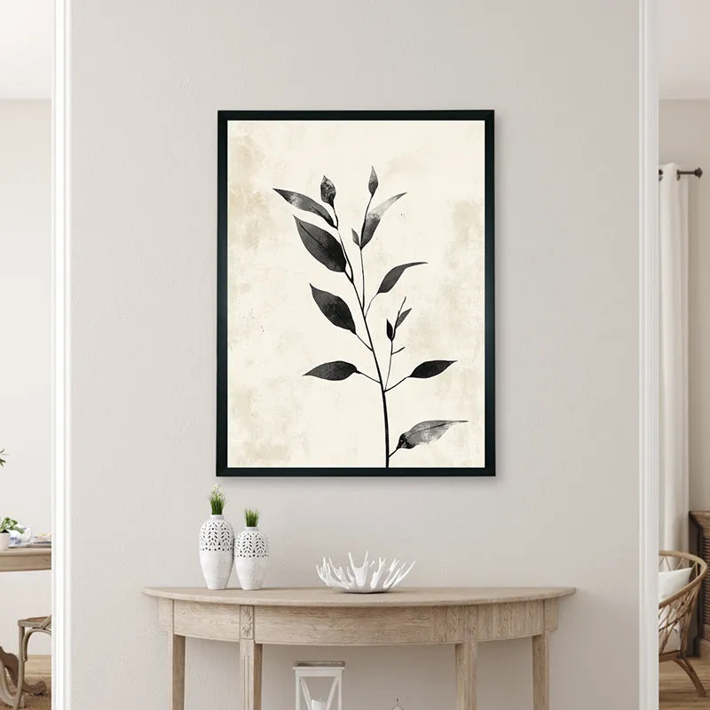 Inked Leaves Wall Art With Resin Frame media 4