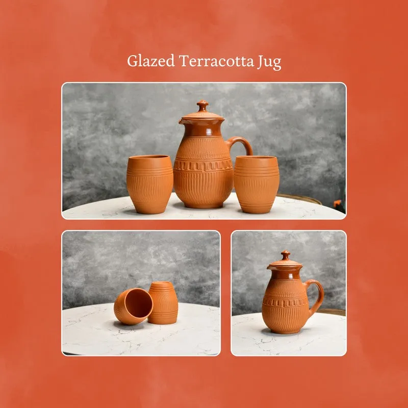 Glance Terracotta Jug with Glasses - Three Piece Set media 8