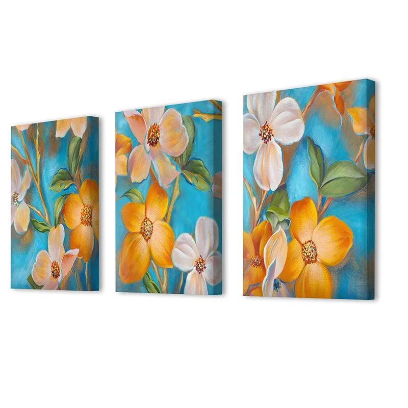 Ancano Flora Canvas Wall Painting - Set Of Three media 4
