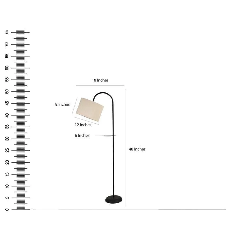 Seria Nyxa Floor Lamp With Shelf media 7