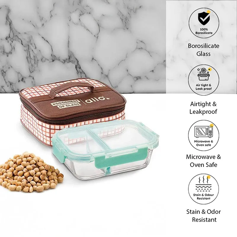 Casper Lunchbox With Chcekered Bag  - 1000 ML media 1