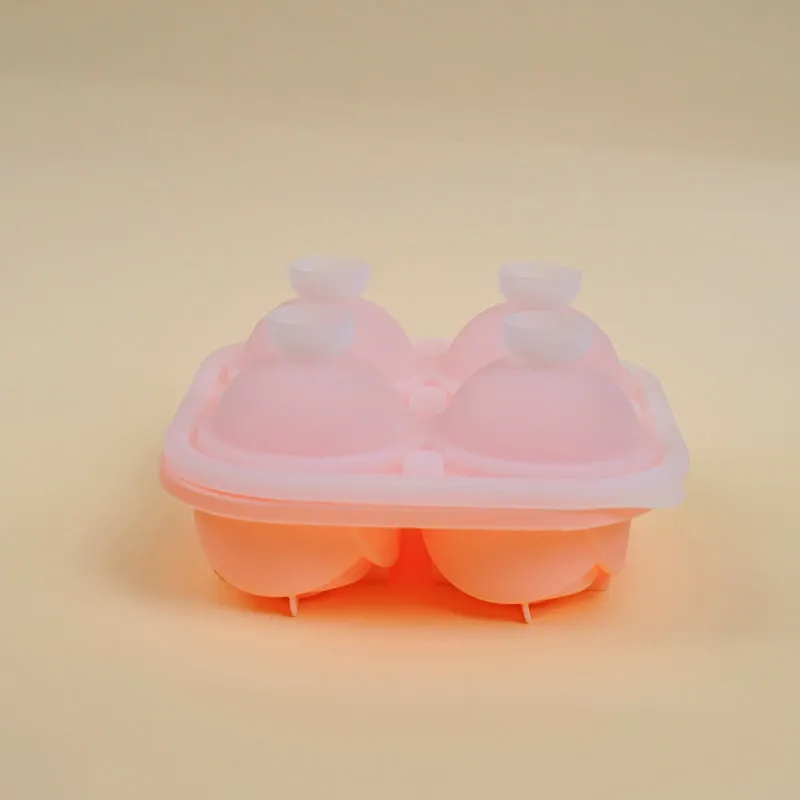 Rose Silicone 4-Cube Ice Mould - Peach media 5