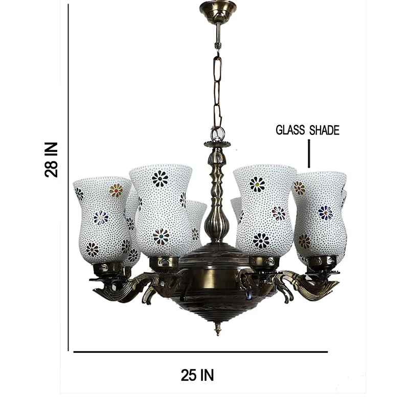Druma Vilona Mosaic Golden Antique Ceiling Lamp media 4