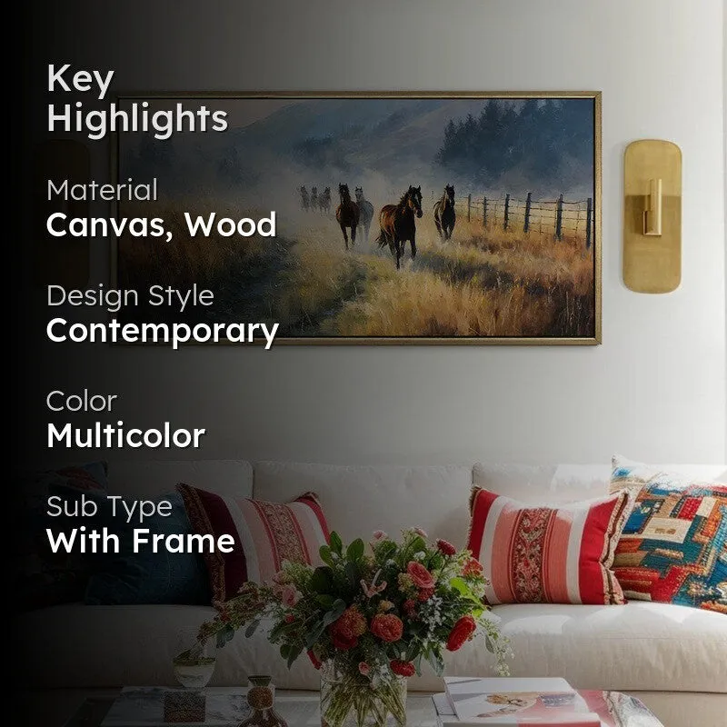 Wildrun Canvas Wall Painting With Frame media 2