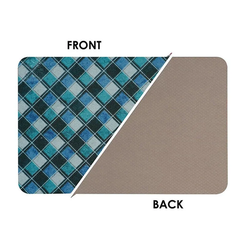 CleanLines Polyester Kitchen Floor Mats (Blue) - Set of Two media 9