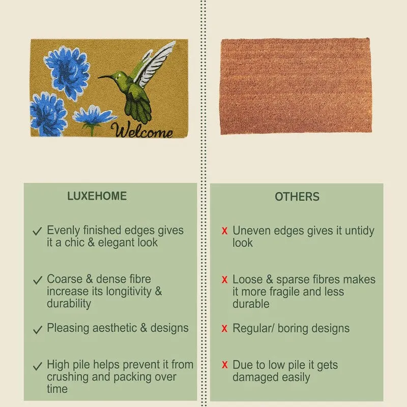 Blue Bloom Coir Door Mats - Brown media 6