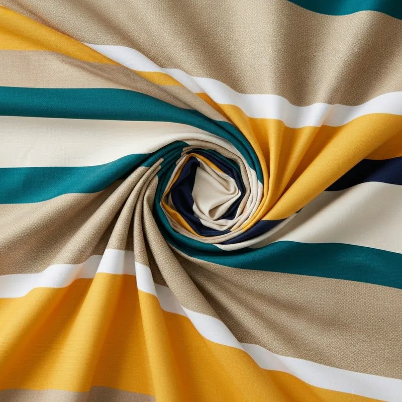 Colorblocked Stripes Microfiber Bedsheet - 125 GSM media 5