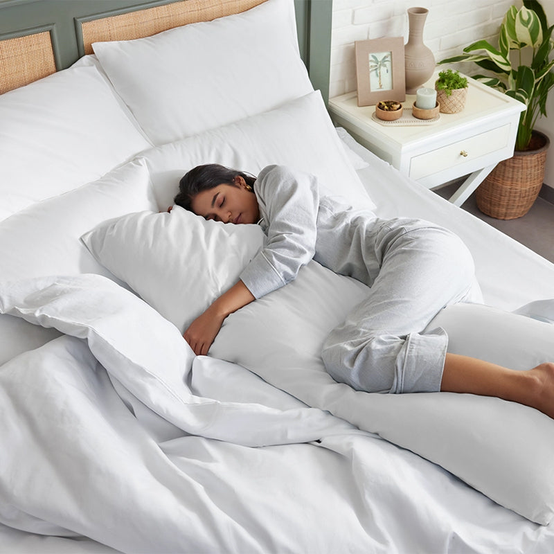 Maison Cotton Duvet Cover (White) - 200 TC media 6