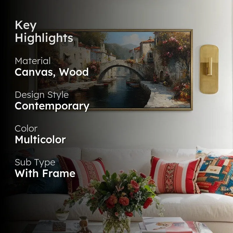 Petaled Silence Canvas Wall Painting With Frame media 2