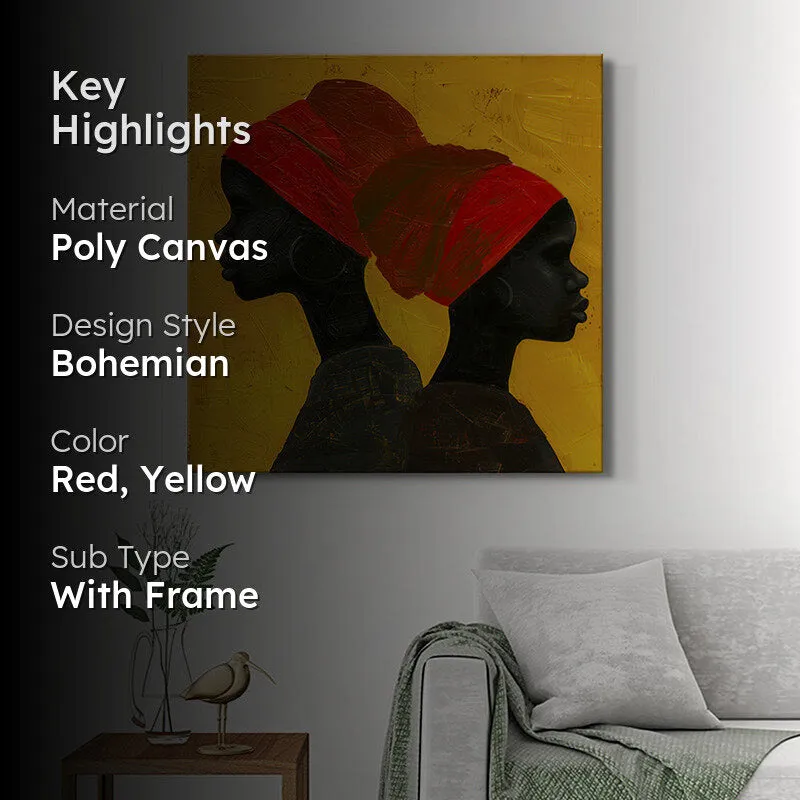 Africans Silhouette Wall Painting media 2