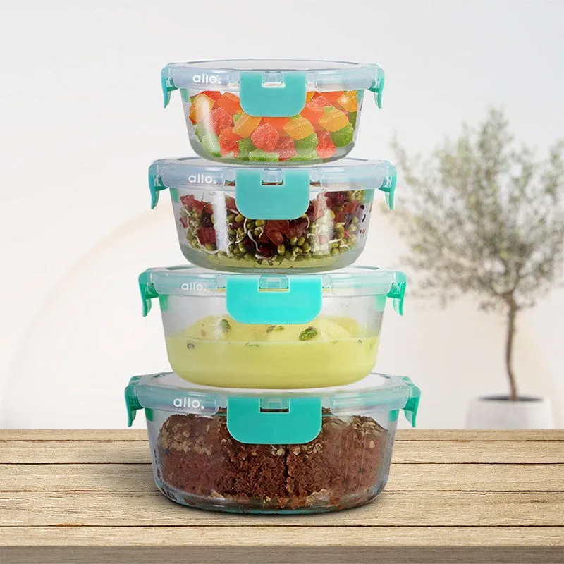 Mistro Leak Proof Glass Lunch Box - Set of Four media 4