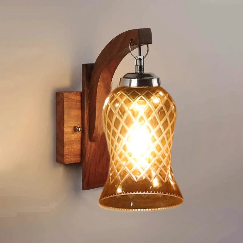 Honey Glow Glass Wall Lamp media 6