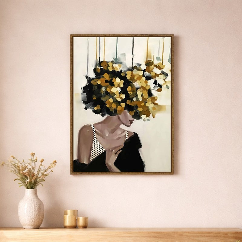 Chic Blossom Canvas Wall Art With Frame