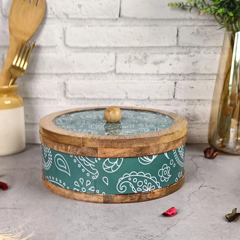 Rasva III Wood Roti Box - Teal media 9