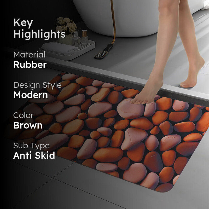 Pebbled Steps Anti Skid Bath Mat media 2