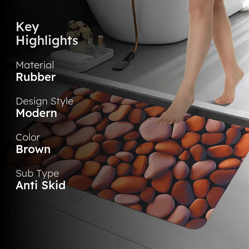 Pebbled Steps Anti Skid Bath Mat media 2
